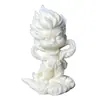Talla de Fruta de Marfil de Nezha, Ven Ahora Mismo, 12*8*5.3cm, Adorno Artesanal de Escritorio para Sala de Estar del Hogar