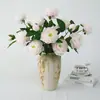 Flor de Peônia Flor de Peônia Artificial Flor de Peônia 2 Flores 1 Botão Galho Único Transfronteiriço Decoração de Casa Casamento Enfeites Produtos Acabados de Alto Padrão Atacado