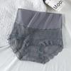 Ropa interior de mujer de cintura alta reforzada que contrae el abdomen levantamiento de glúteos de mujer encaje sexy de verano Taxol 7A antibacteriana bragas de mujer