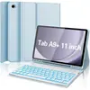 Funda Protectora Colorida con Teclado Bluetooth Retroiluminado, Ranura para Lápiz, Estuche de Cuero, Adecuada para Samsung Tablet A9+ 11 pulgadas X210/X216