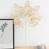 Flores Artificiales Planta de Dinero Eucalipto Dorado Boda Año Nuevo Flores Falsas Adornos Flores Festivas de Año Nuevo Cubo de la Fortuna Arreglo Floral Ginkgo