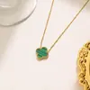 Nuevo collar de cuatro hojas de doble cara de 13 MM más vendido transfronterizo para mujer, diseño de lujo ligero, joyería de moda para celebridades de internet al por mayor