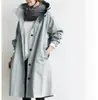 Chaqueta Cortavientos Casual Elegante de Manga Larga de Longitud Media con Cintura Holgada y Botones, Moda Otoñal 2025 Europea y Americana para Mujer
