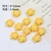 12mm Pintura de Goteo de Aceite Flor de Cinco Pétalos Perlas Acrílicas Pulsera DIY Cadena de Teléfono Colgante para Bolso Decoración Colgante para Coche Accesorios