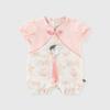 Mono de verano de manga corta para bebé, fino, con mangas abullonadas, estilo chino, ropa de fiesta para niñas.