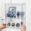 Caja de exhibición de acrílico, soporte de acrílico para mercancía, estante de exhibición, caja de almacenamiento transparente de escritorio, vitrina para figuras, gabinete a prueba de polvo