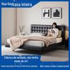 Yiyi Yunyou Suspensão Cama Minimalista Moderna Master Quarto Top Camada Cowhide Cama Queen Dupla Italiana Cama de Couro Minimalista