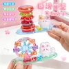Nuevas Pegatinas en Relieve Jenga Girl DIY Adornos Pequeños Hechos a Mano Pegatinas Decorativas 3D para Aliviar el Estrés Pegatinas Educativas para Niños