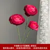 Flor artificial rosa vermelha flor artificial atacado rosa peônia hortênsia flor falsa casamento decoração de fundo de estrada