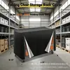 Estante de Almacenamiento Plegable para Sillas de Interior y Exterior Transfronterizo, Cubierta Antipolvo, Cubierta Impermeable y Anti-UV para Carrito de Almacenamiento de Sillas Plegables