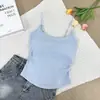 Camisola Fruncida de Diseño de Perlas Frescas y Puras para Mujer, Adecuada para Usar como Prenda Exterior o para Superponer, con Copas en el Pecho, Corte Ajustado, Espalda Hermosa, Algodón Rc