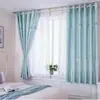 Cortinas opacas estampadas al por mayor, modernas, sencillas y frescas, para ventana salediza, para sala de estar, en stock transfronterizo.