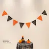 Bandera de Tela No Tejida de Halloween Cabeza de Calabaza Decoración de Fiesta Combinación de Banderas con Letras de Halloween Bandera Colgante DIY