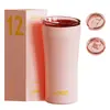 Termo transfronterizo de 12 oz con cintura estrecha, vaso de agua portátil de acero inoxidable 304, taza de café, vaso térmico, personalizable con logo
