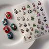 Fábrica directa de Yiwu, Zhejiang, pegatinas tridimensionales para uñas, pegatinas para uñas con relieve 5D, pato lindo, regalos de Navidad