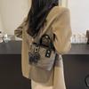 Bolso pequeño texturizado Senmeng 2024, moderno, estilo retro, bandolera, portátil, a la moda.