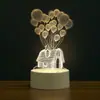Luz de Noche 3D Transfronteriza Lámpara de Mesita de Noche USB Adornos Lámpara LED de Ahorro de Energía Logo Aniversario Corporativo Regalo Conmemorativo de Graduación