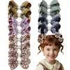Nuevo Clip para el Cabello Infantil con Estampado de Leopardo Rayado Lazo Lindo Versátil Fresco Dulce Accesorio para el Cabello de Bebé Clip Lateral Clip para el Flequillo
