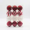 Nuevas Bolas Decorativas Navideñas 6cm Paquete de 12 Bolas Navideñas de Hilo de Seda Bolas de Espuma Adornos para Árbol de Navidad Bolas Coloridas Navideñas