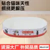 Arranhador de gato redondo oval durável feito de papelão branco espessado, papelão ondulado, brinquedo universal tudo-em-um para gatos, arranhador de gato, cama de gato