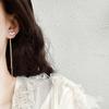 Clips para Orejas de Zirconio Coreano, Aretes de Perlas Femeninos, Clips para Orejas de Bobina de Mosquito Sin Perforar, Aretes de Lujo Ligero y de Alta Gama al Mayoreo