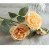 Flor artificial, gema, rosa, decoración del hogar, borde cocido, rosa, flor falsa, mesa de comedor de hotel, borde tostado, flor de peonía, flor de seda