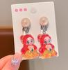 Aretes para Niñas, Clip para Oreja, Aretes Indoloros para Niñas Perforadas, Joyería de la Princesa Elsa, Lindos Aretes de Juguete para Niñas Pequeñas