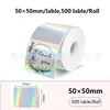 Etiqueta adhesiva térmica láser de venta al por mayor transfronteriza redonda cuadrada imprimible impermeable etiqueta adhesiva térmica adhesivo