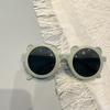 Óculos de Sol de Urso Estilo Novo para Crianças Homens e Mulheres, Fashionable e Fofo Bebê Retrô Armação Redonda Desenho Animado Anti-UV Óculos de Sol