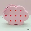 Bolsa de Silicone com Furo Estilo Desenho Animado Mini Carteira de Moedas Bolsa de Cosméticos DIY Bolsa para Fones de Ouvido Pingente de Chaveiro Presente