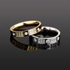 Europa y Estados Unidos estilo simple no se decolora acero de titanio anillo de diamante mujer tendencia INS anillo de pareja fabricantes venta al por mayor