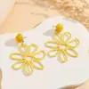 Pendientes Florales Grandes de Rafia Estilo Vacacional Junto al Mar Populares de Lujo Ligero Pendientes de Estrella de Mar Pendientes Elegantes de Nicho