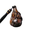 Adorno de Madera Tallado a Mano Auténtico de Calabaza Dragón de Madera de Águila, Talla de Madera Maciza, Accesorio para Colgar en el Coche, Juguete Portátil, Decoración Artesanal