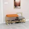 Banqueta para cambiar zapatos de entrada estilo nórdico con zapatero integrado, moderna y sencilla con cojín suave para la entrada del hogar, banqueta para cambiar zapatos de niños