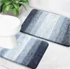 Alfombra de Piso para Baño de Color Gradiente Cambiante Transfronteriza, Imitación Cachemir, Alfombrilla Absorbente para Pies de Baño, Alfombrilla Decorativa Resistente al Desgaste con Tacto de Felpa