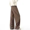 Pantalones de Pierna Ancha Plisados de Calle con Caída para Hombres y Mujeres, Pantalones de Traje Rectos de Corte Limpio, Ajustados y con Caída