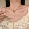 Collar de Calabaza Fulu Cepillado Tirable para Mujer El Más Fácil de Combinar Nuevo Estilo Chino Cadena Larga para Suéter Accesorios Nuevos Otoño e Invierno 2025