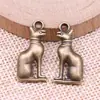 25x12mm 3g Multicolor DIY Accesorios para Collar Pulsera Animal Lindo Gato Bestia Santo Patrón Egipcio Colgante