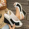 Sandalias Romanas tejidas de suela gruesa con hebilla, boca de pez, estilo europeo y americano, comercio exterior talla grande transfronterizo, novedad otoño 2026