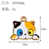Gato Estampado de Dibujos Animados DIY Accesorios de Aleación para Bolsas, Llaveros, Colgantes de Joyería, Pendientes, Dijes para Pulseras Venta al por Mayor