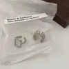 Anillo Cuadrado Hueco Geométrico para Mujer Anillo Abierto Irregular Retro Personalizado Anillo para Dedo Índice Hip-Hop Punk