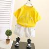 Ropa para Niños Traje de Verano para Niños 2025 Nuevo para Niños Pequeños y Medianos Camiseta de Verano para Niños de Manga Corta Delgada Deportiva Marca de Moda t