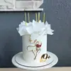 Topper de Bolo de Acrílico com Desconto para Grandes Volumes Transfronteiriços com Design Minimalista de Traço para Lembrancinhas de Festa de Meninas