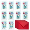 Conjunto de Cartão de Aniversário com Desenho de Animal Novo Grande Tamanho Transfronteiriço Envelope Cartão em Branco para DIY Bênção Escrita à Mão