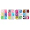Caja Personalizada de 6 Compartimentos con Lentejuelas, Nuevo Bolígrafo de Arena Líquida, Polvo Brillante para Masilla de Cristal, Materiales Hechos a Mano para DIY, Maquillaje de Ojos, Brillo para Uñas