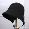 Chapéu de Pescador com Proteção Solar para Férias na Praia de Verão para Mulheres, Novo Estilo Coreano, Cor Sólida, Fashion, Versátil, Chapéu Bucket Emagrecedor, Tendência