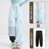 Pantalones de trabajo para mujer de forro polar para senderismo, modelo nuevo 2026 para primavera y otoño, a prueba de viento con forro interior desmontable, pantalones cálidos para deportes de montaña