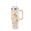 Termo Navideño 5D de Segunda Generación Bolso Termo de Acero Inoxidable Taza para Coche con Asa Gran Capacidad Termo para Coche