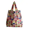 En Stock Bolso de Almacenamiento de Tela Oxford Encriptada Ecológico Portátil Plegable Bolsa de Compras para Supermercado Bolso Tote para Mujer Bolso de Mano para Regalo
