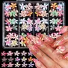 Flor de Cinco Pétalas Resina Acessórios Decorações para Unhas DIY Strass Decorativos Camélia Flores de Gelo Transparente Pacote Misto Cristais de Fronteira